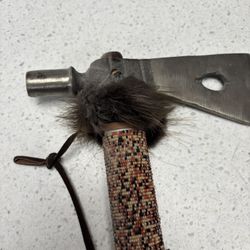 Handmade Ceremonial, Indian Hatchet And Pipe
