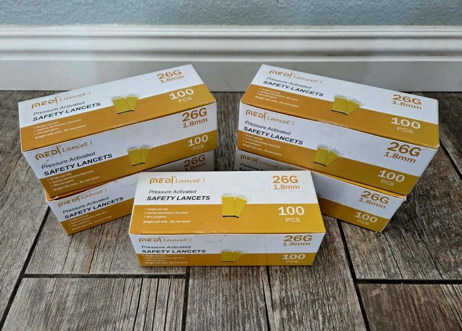 Unopened Boxes Of Pressure Activated Safety Lancets