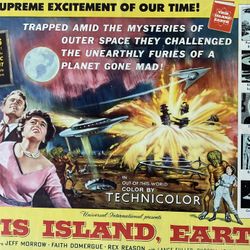 Original 1955 Sci-Fi Film “This Island Earth” Poster 22”x28”