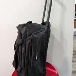 Dejuno Medium Size Rolling Duffle Bag Carry-on Size Black Luggage 