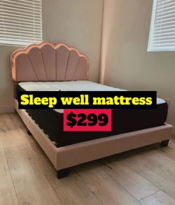 Full size bed frame with mattress included