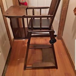Antique HIGH CHAIR / DESK