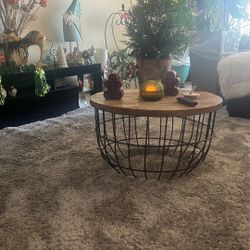 Wood and metal table