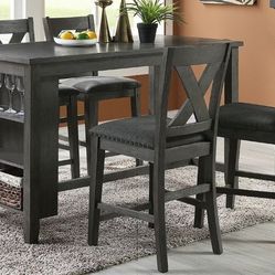 Brand New Gray 5pc Counter Height Dining Table Set