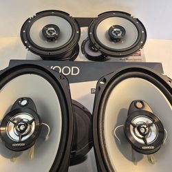 KENWOOD 1 PAIR 6.5" 2 WAY 300 WATTS & 1 PAIR 6×9 3 WAY 400 WATTS CAR SPEAKER