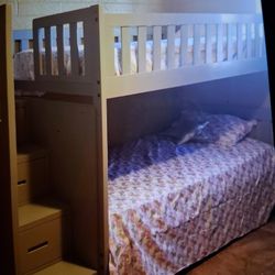 Litera Gris Con Sus 2 Colchones 