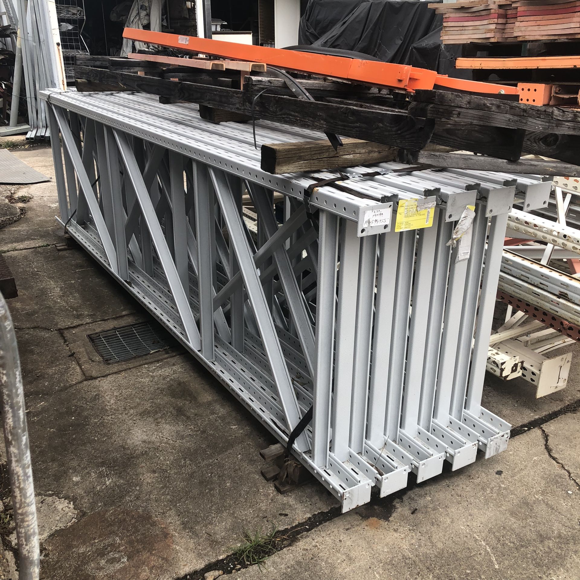 New 14Ft Pallet Rack (Uprights ONLY) Slotted RidgeURack Style Uprights for 125 Each for Sale