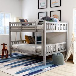 Fulll/full Grey Complete Bunk.bed W Ortho.