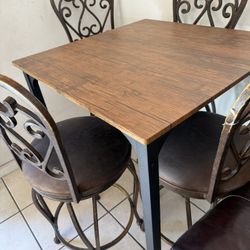 High Table And 4 Chairs