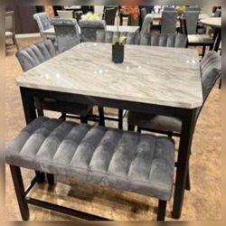 5-pc Counter Height Dining Set ( Bench Is Not Included) 