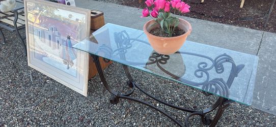 Entry glass table $40 obo