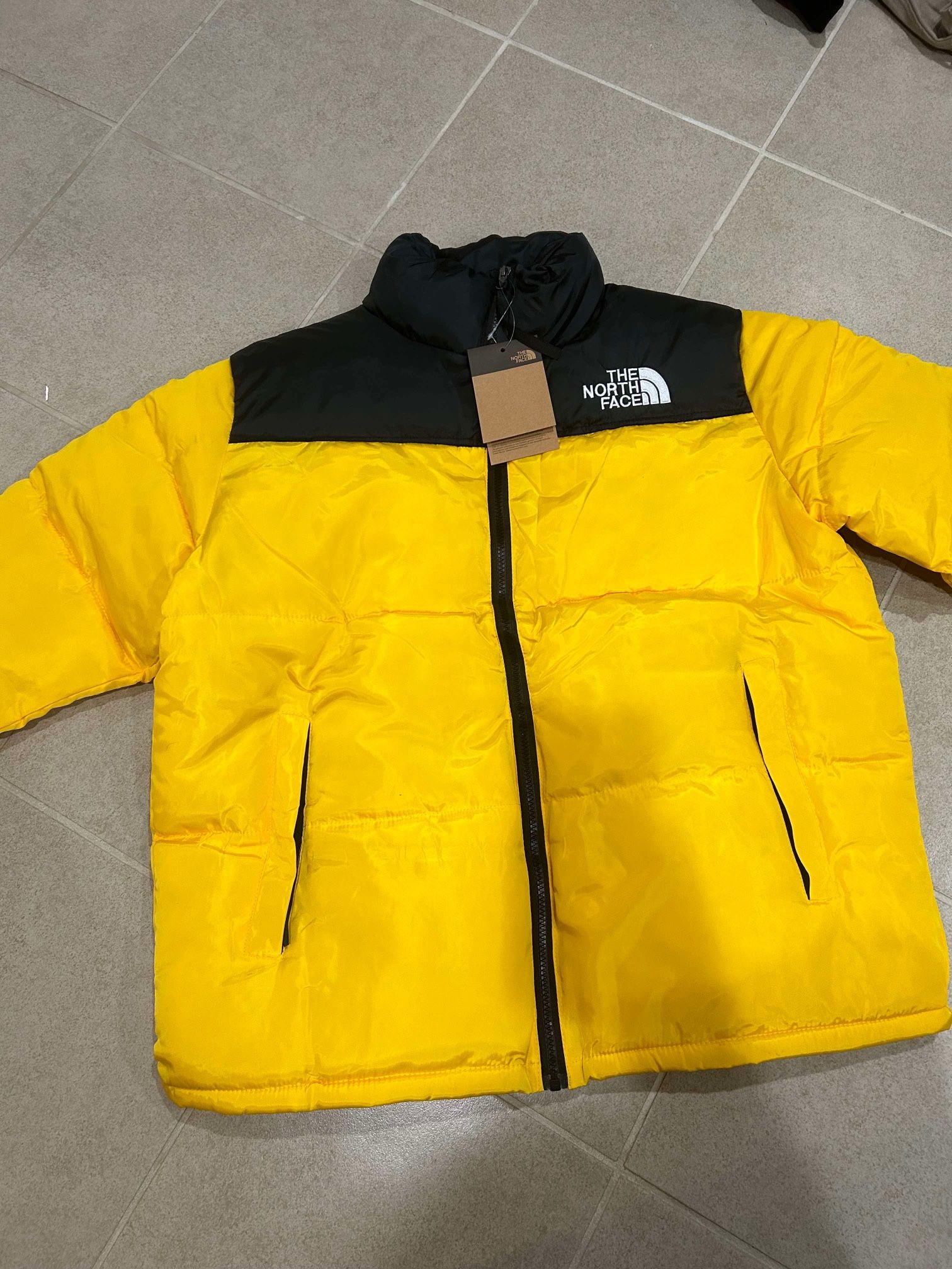 North Face Puffer Yellow 700 Size Large