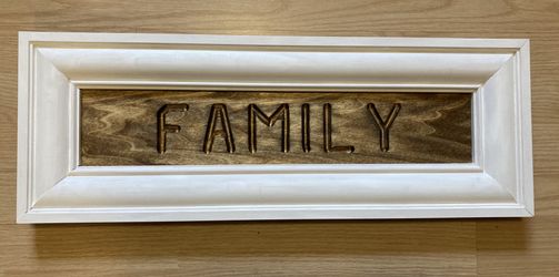 Handmade family sign