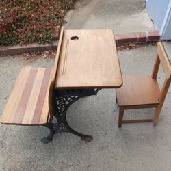 Child's School Desk and Chair