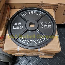 45lb Olympic Weight Plates PAIR. NEW