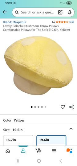 Squishmallow-Type Mushroom Plush