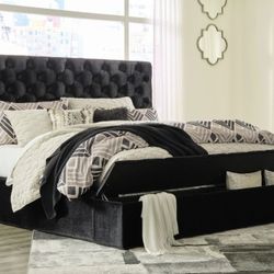 Lindenfield King Black Storage Bed

