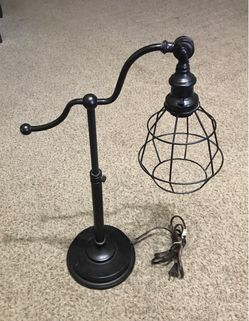 Industrial Metal Cage Desk Lamp
