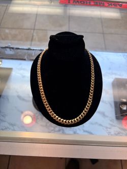 Cuban necklace 10k semi hollow