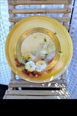 Vintage Hand-painted Large Porcelain Tray Collectible, Marconi/Sacramento, Cash