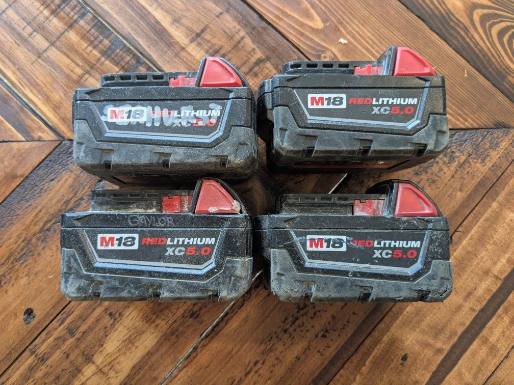 Milwaukee M18 5.0 Batteries