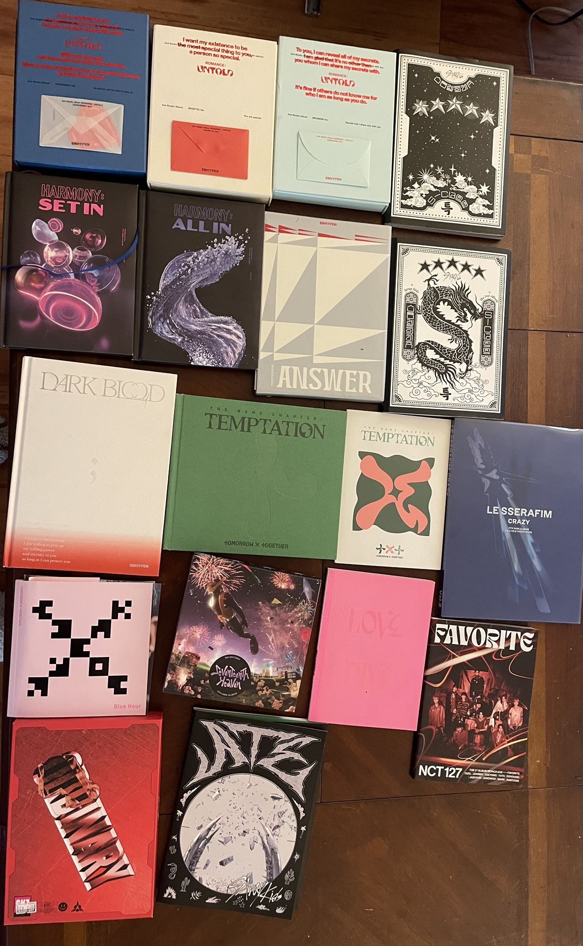 Lot of 17 kpop albums music cd’s compact disc enhypen,Ive, stray kids+ more