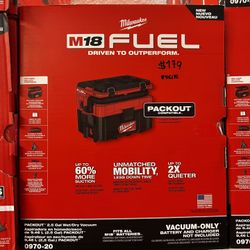 Milwaukee M18 Fuel Packout 2.5 Gal Wet/Dry Vacuum Tool Only