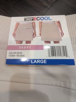 32 Degrees Cool Women's Skort Large Gray