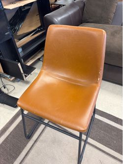 Tan chair with Metal frame
