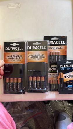 Duracell rechargeable AA amd AAA batteries