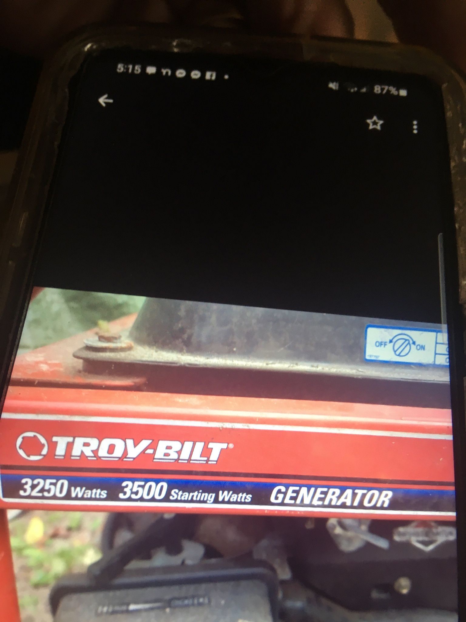 Troy Bilt Generator