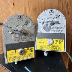 Antique/ vintage Marktime mark time (39401) 3 Dime Accurate Meter meters No keys.