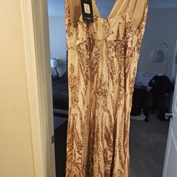 Gold Sequence Dress Size 1X