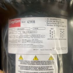 DAYTON.   A/C. Gear Motor.    NEW”””!!!