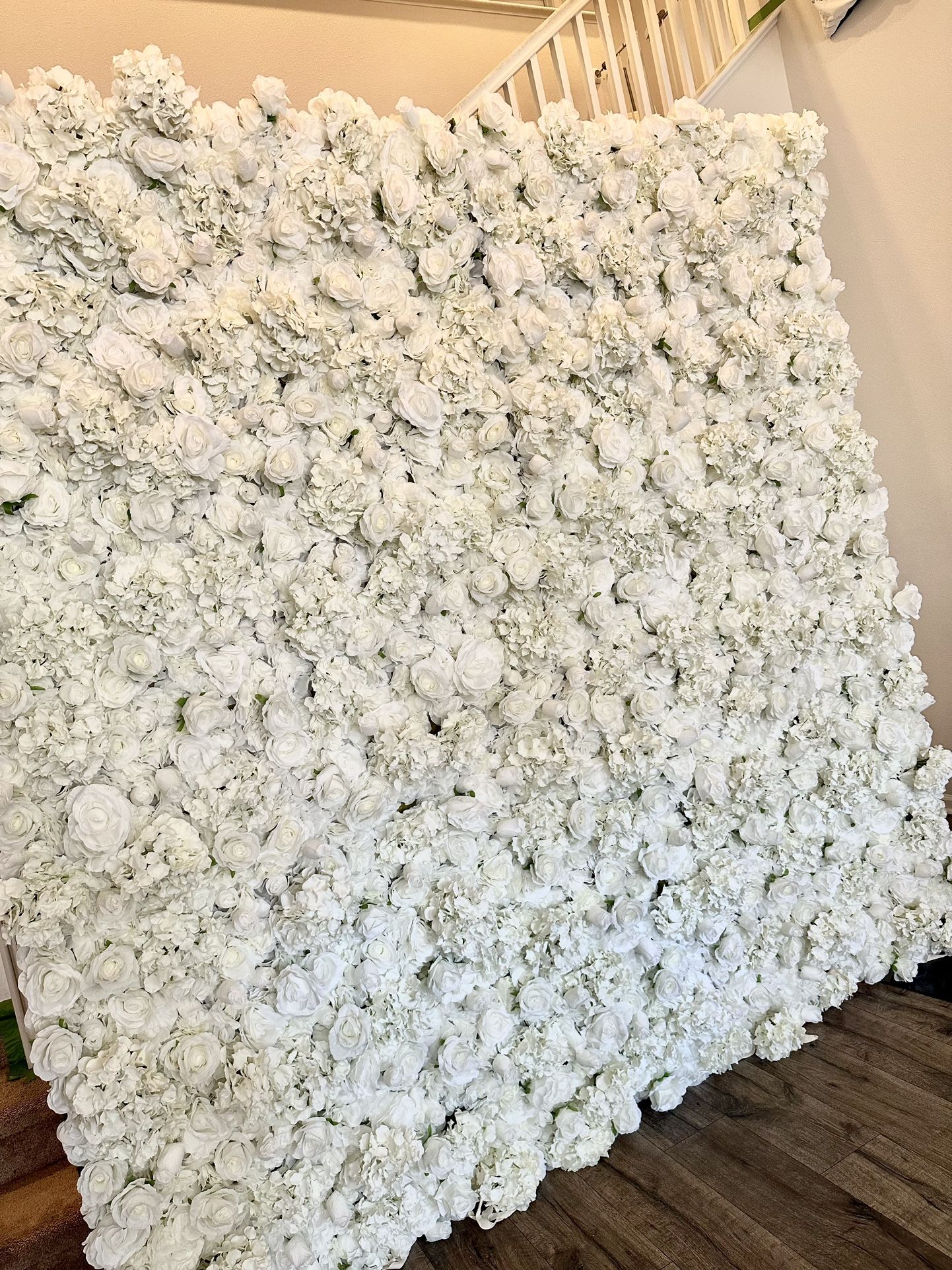 White Flower Wall Wedding