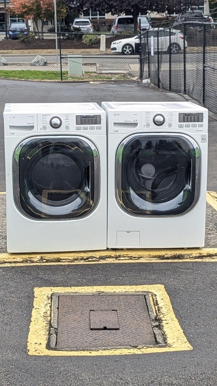 STACKABLE LG XL Capacity 4.5cuft Washer And 7.4cuft Electric Dryer. Works Perfect. 30 days warranty. See more on my page.