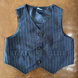 24 Month Good Guy Navy blue Stripe Suit VEST SPECIAL OCCASION Linen Toddler Boy 