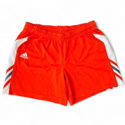 Boys Orange Adidas Athletic  Workout Shorts Size Medium 