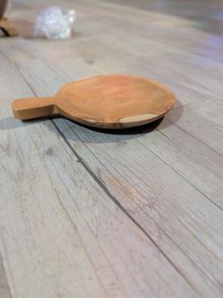 Round Wooden Serving Board with Handle