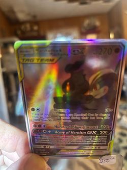 Pokemon Full Art Tag Team Marshadow and Machamp GX