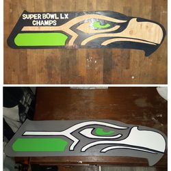 Seattle Seahawks Handcrafted Wooden Sign
