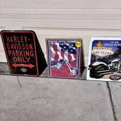 Metal Wall Art Harley Davidson /Biker Theme