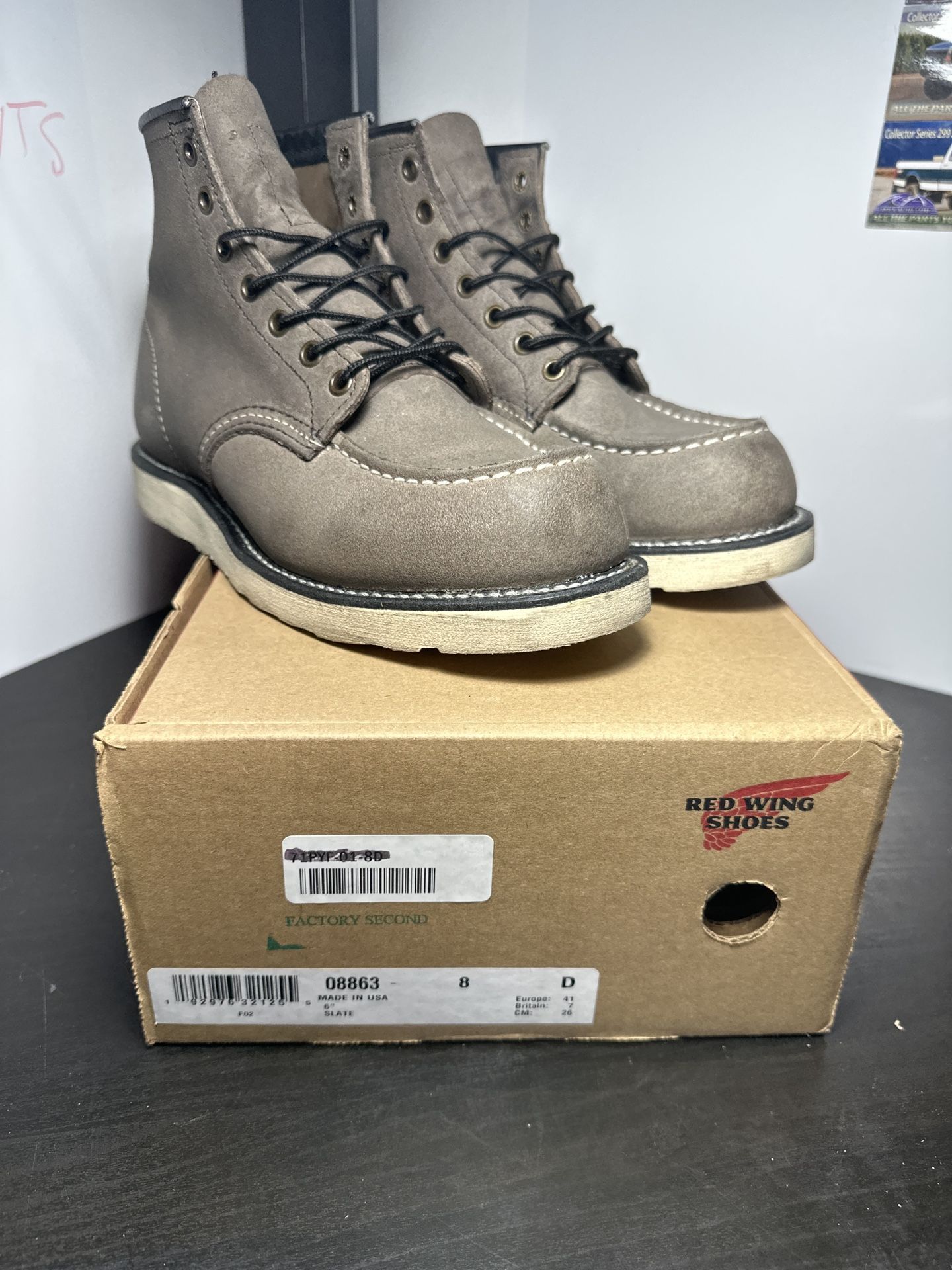 Red Wing Heritage Classic Moc Toe Boot Slate Muleskinner 8863