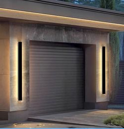 2 Pack 47 inch Outdoor Wall Lights Modern Long Wall Sconce, Waterproof Ip65 Outdoor Garage Lights 3000K Wall Mount Exterior Light Fixture for House Ga