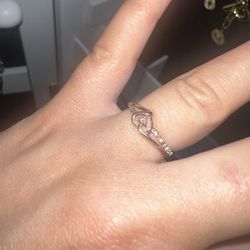 Rose gold Heart Promise Ring
