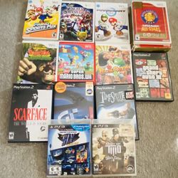 Nintendo Wii ,ps2 , PS3 Games