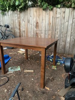Custom Oak Table With Clear Coat