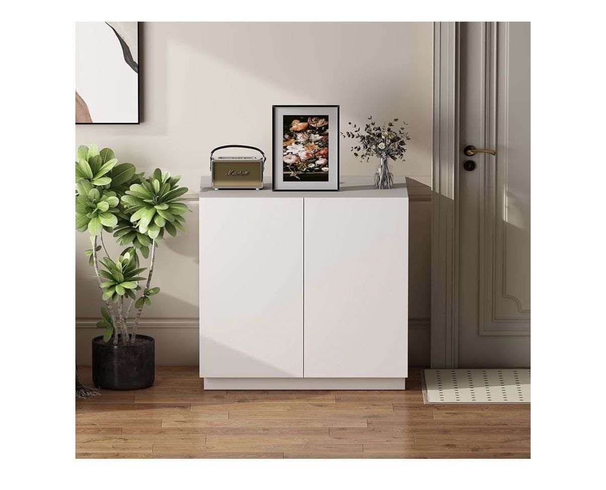 White  Cat Litter Box Furniture 