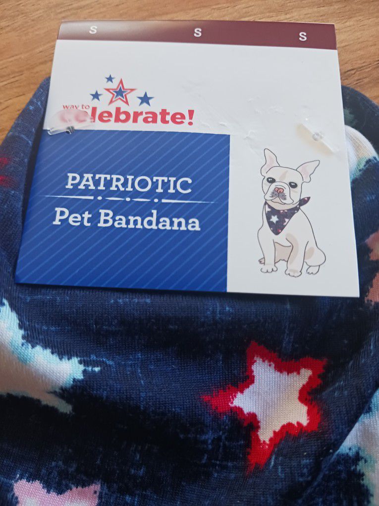 Patriotic Star Spangled Pet Bandana/Scarf 