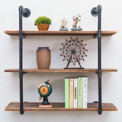6 Pcs Modern Industrial Pipe Shelf